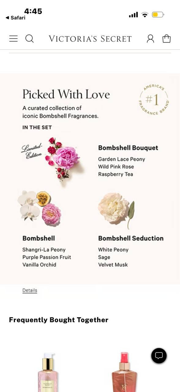 Victoria’s Secret Bombshell Mini Eau de Parfum Gift Set New