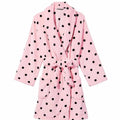 Victoria’s Secret Pink Black Polka Dot Plush Fleece Shawl Robe Women’s