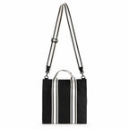 PINK Victoria’s Secret Black Canvas Crossbody Tote Bag Adjustable Strap NWT