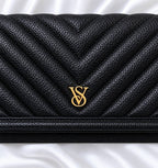 NWT Victoria’s Secret Black Wristlet Wallet Clutch Card Holder Zip
