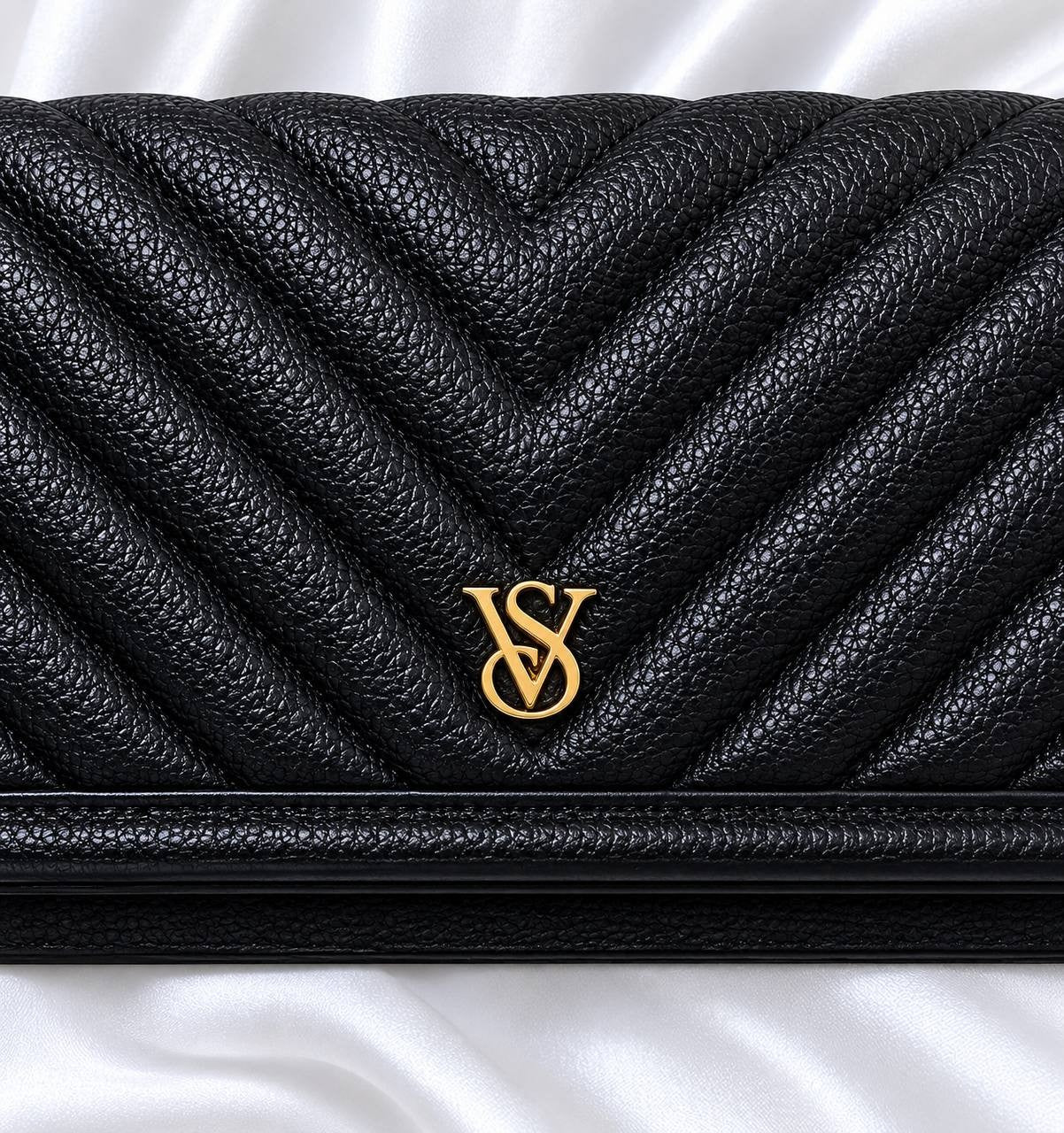 NWT Victoria’s Secret Black Wristlet Wallet Clutch Card Holder Zip