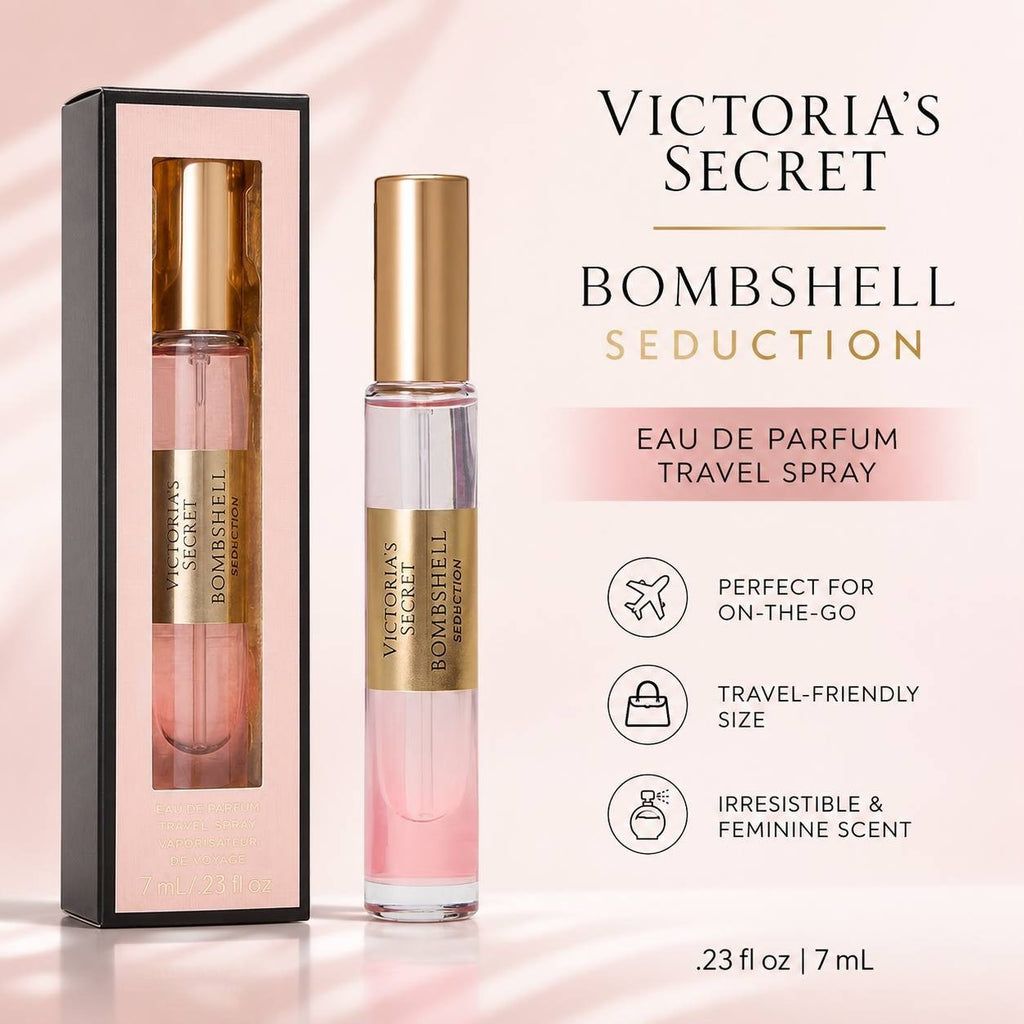 Victoria’s Secret Bombshell Seduction EDP Travel Spray 0.23 oz 7mL New Boxed