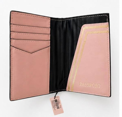 NWT Victoria’s Secret Pink Passport Holder Wallet Travel Case Blush