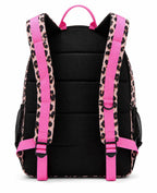 Victoria’s Secret PINK Sequin Leopard Backpack Pink Black 15” Laptop NWT