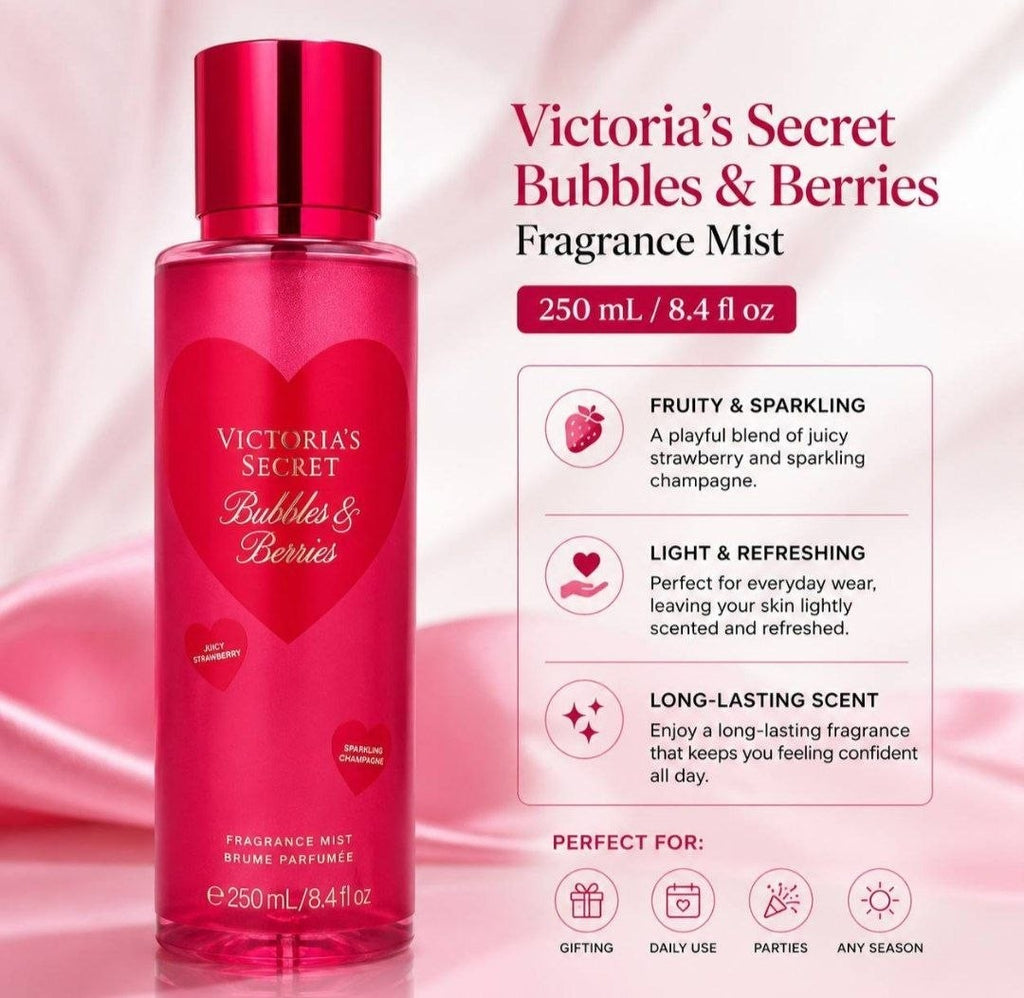 VS Bubbles & Berries Fragrance Mist 8.4 oz Valentine’s Day Collection Body Spray