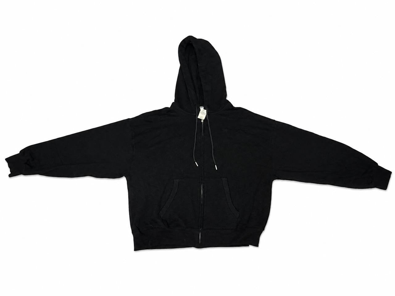 VS PINK Oversized Full Zip Hoodie Black Wing Graphic Back Women’s NWT