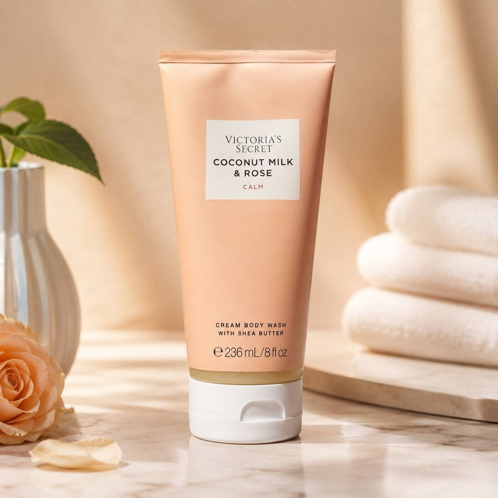 Victoria’s Secret Coconut Milk & Rose Calm Cream Body Wash 8 fl oz Shea Butter