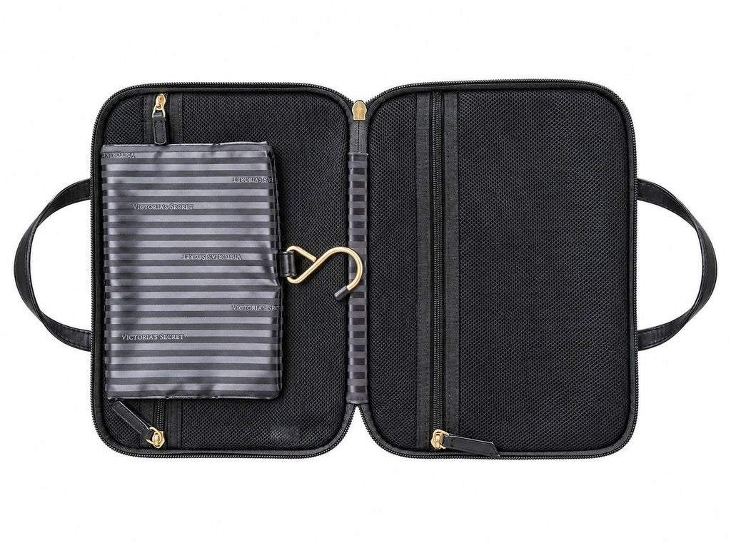 Victoria’s Secret Pink Stripe Hanging Cosmetic Travel Organizer Case
