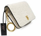 NWT Victoria’s Secret White VS Monogram Card Holder Keychain Wallet