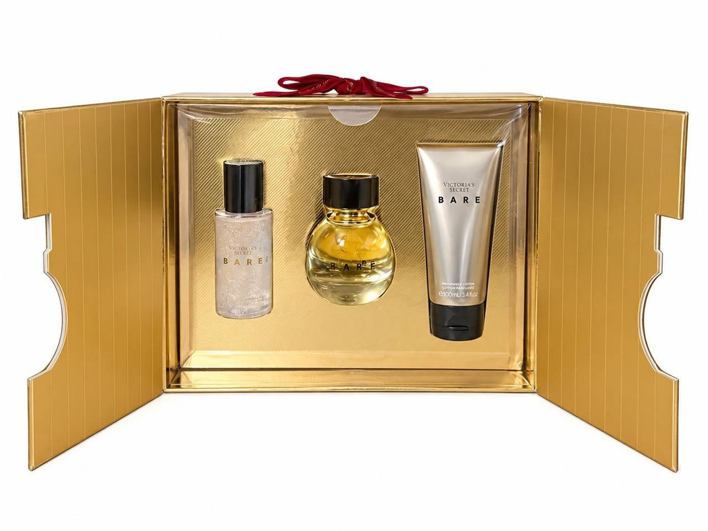 Victoria’s Secret Bare 3 Pc Gift Set EDP Shimmer Mist Lotion New