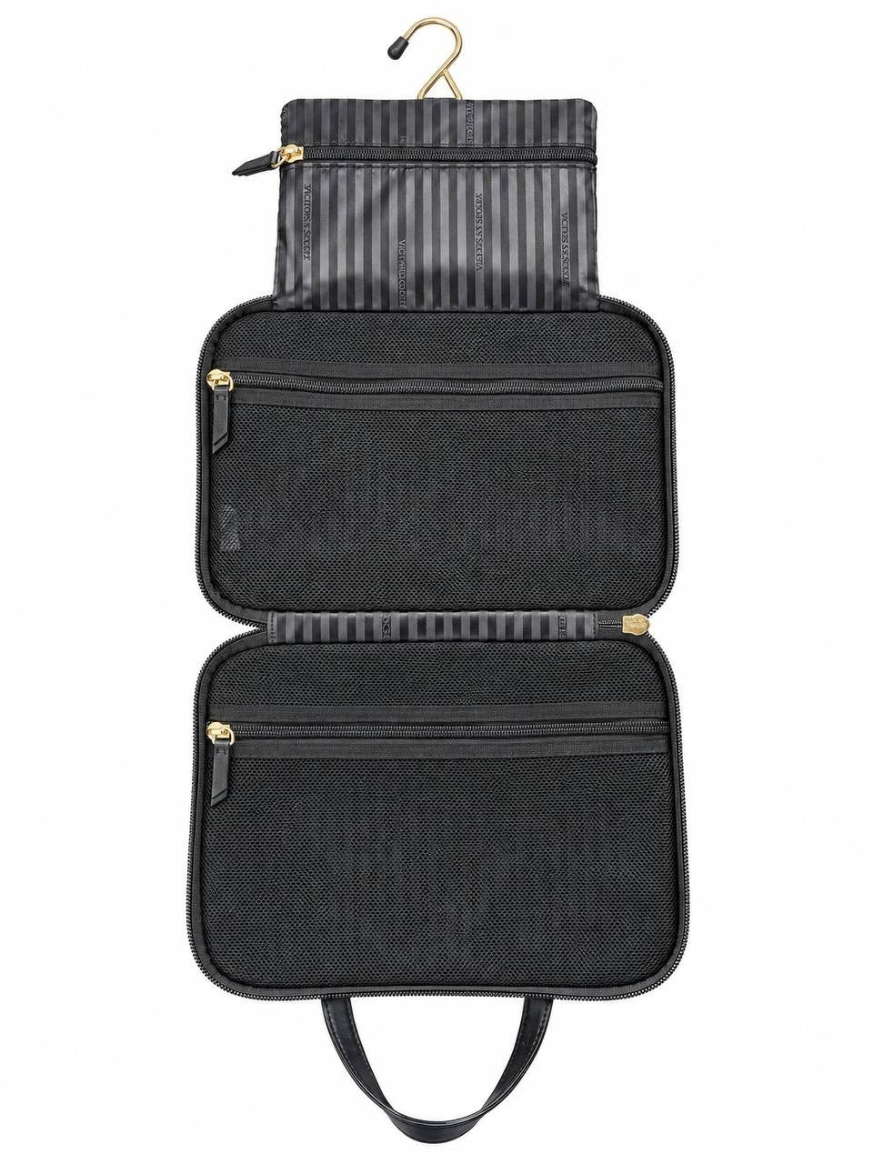 Victoria’s Secret Pink Stripe Hanging Cosmetic Travel Organizer Case