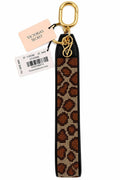 VS-1120780 Victoria’s Secret Leopard Rhinestone Wristlet Keychain Gold