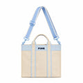 PINK Victoria’s Secret Blue Canvas Crossbody Tote Bag Adjustable Strap NWT