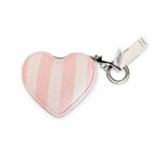 Victoria’s Secret Pink Stripe Heart Coin Purse Keychain