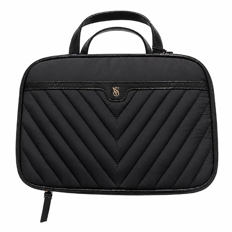 Victoria’s Secret Black Hanging Travel Case Toiletry Organizer Bag