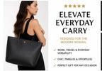 Victoria’s Secret Black Tote Bag & Wristlet Set NWT Large Shopper Purse