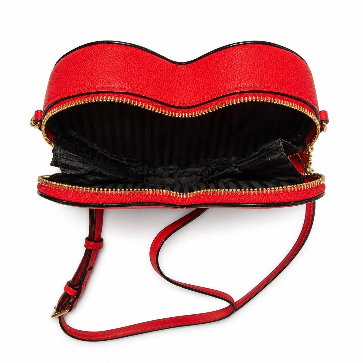Victoria’s Secret Red Heart Crossbody Bag Gold Hardware