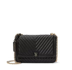 Victoria’s Secret Black Quilted Shoulder Bag Gold Chain VS Logo
