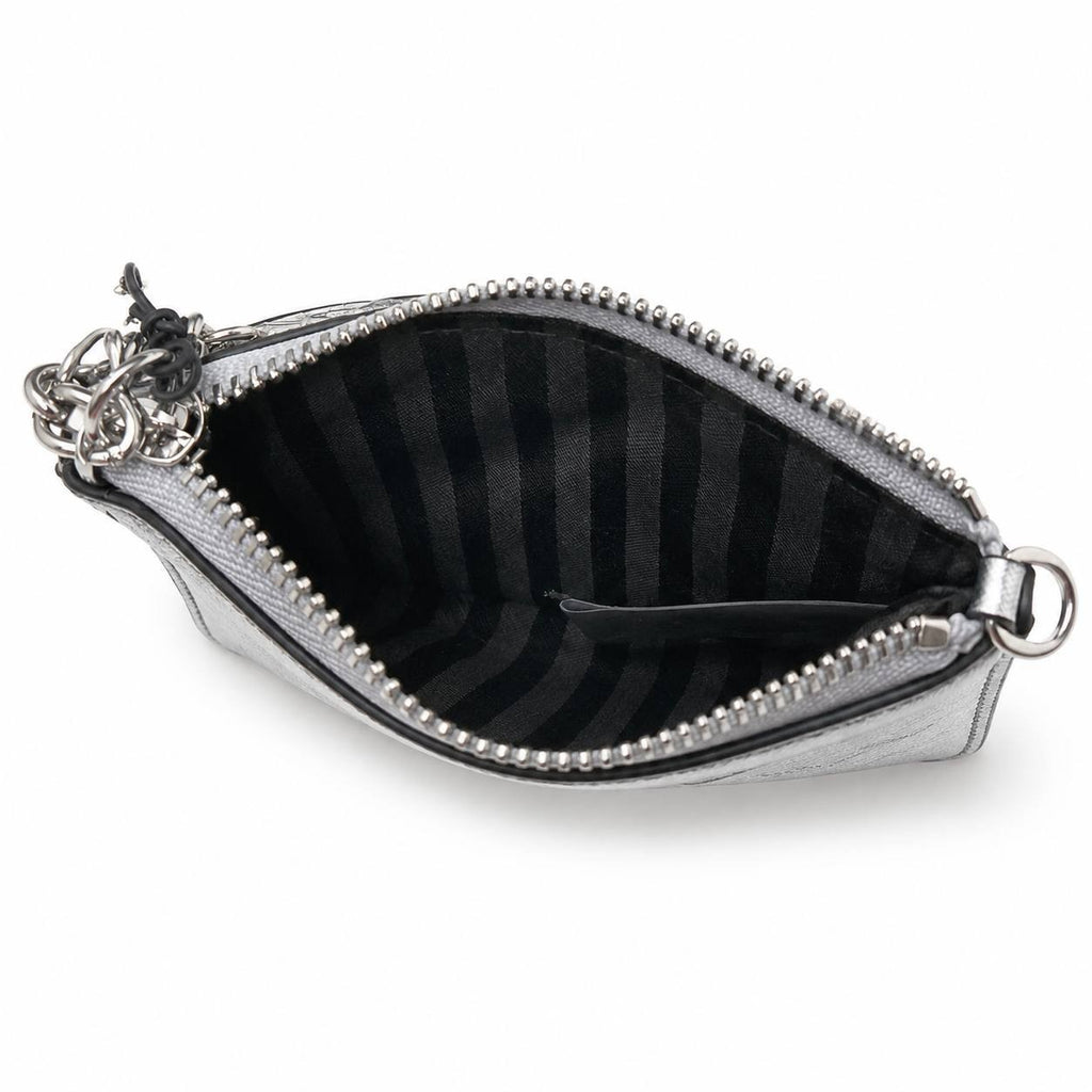 Victoria’s Secret Silver Card Holder Zip Wallet Keychain