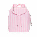 Victoria’s Secret Pink Stripe Drawstring Backpack Travel Gym School Laptop Bag