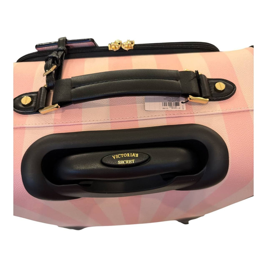 Victoria’s Secret Pink Stripe Carry On Luggage 22” Spinner Travel Bag