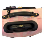 Victoria’s Secret Pink Stripe Carry On Luggage 22” Spinner Travel Bag