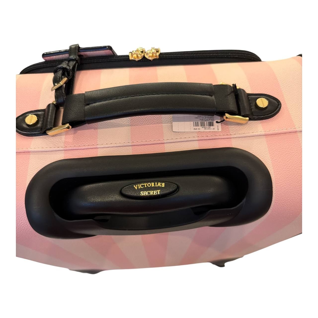 Victoria’s Secret Pink Stripe Carry On Luggage 22” Spinner Travel Bag