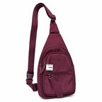 PINK Victoria’s Secret Wine Sling Crossbody Bag Adjustable Strap Multi Pocket NW