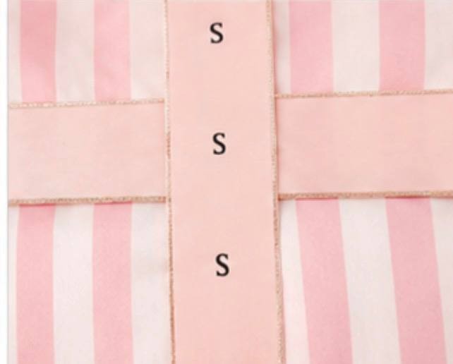 Victoria’s Secret Satin Pajama Set Pink White Stripe Dubai Small NWT