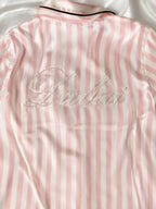 Victoria’s Secret Satin Pajama Set Pink White Stripe Dubai Small NWT