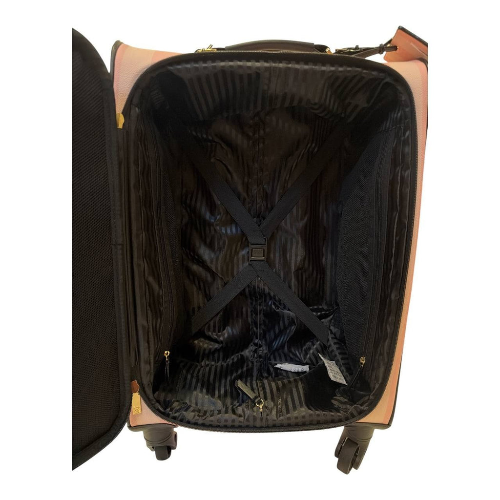 Victoria’s Secret Pink Stripe Carry On Luggage 22” Spinner Travel Bag