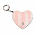 Victoria’s Secret Pink Stripe Heart Coin Purse Keychain