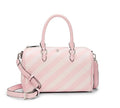 Victoria’s Secret Pink Stripe Mini Duffle Bag Crossbody Satchel Faux Leather NWT