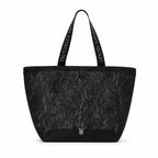 Victoria’s Secret Black Lace Tote Bag Large Shoulder Travel Beach Shopper Purse