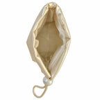 Victoria’s Secret Champagne Metallic Pearl Pouch Wristlet NWT