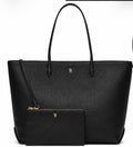 Victoria’s Secret Black Tote Bag & Wristlet Set NWT Large Shopper Purse