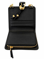 Victoria’s Secret Black Mini Crossbody Wallet Gold Chain Tassel Bag