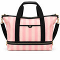 Victoria’s Secret Iconic Stripe Pink Weekender Travel Bag Carry On New