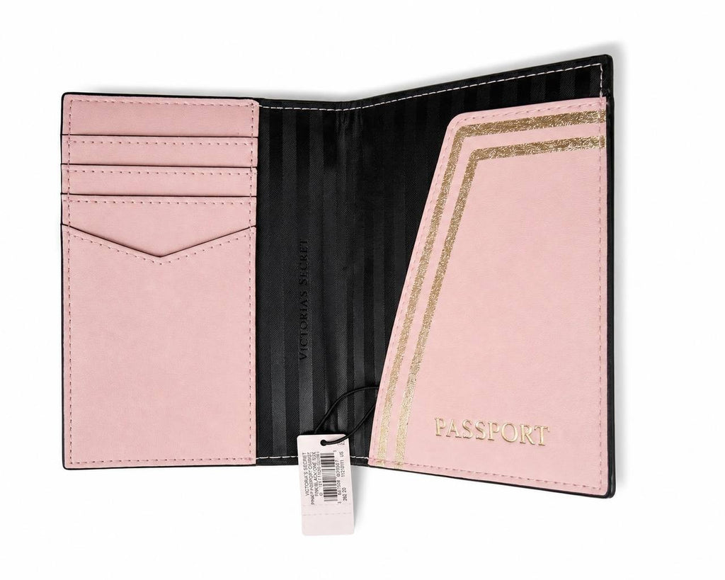 Victoria’s Secret Pink Stripe Passport Holder Travel Wallet NWT