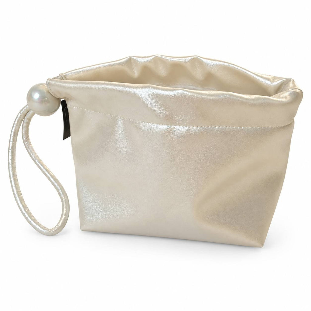 Victoria’s Secret Champagne Metallic Pearl Pouch Wristlet NWT