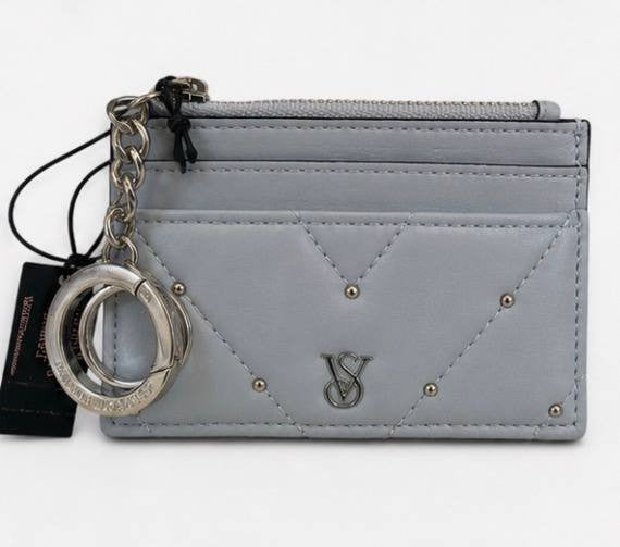 Victoria’s Secret Black Quilted Wristlet Wallet Clutch NWT Gold VS Logo