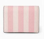 NWT Victoria’s Secret Pink Stripe Compact Wallet Card Holder Coin Pouch
