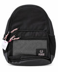 Victoria’s Secret PINK Black Backpack Mesh Pocket Pink Rope Zippers New