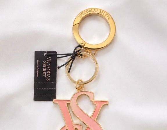 Victoria’s Secret VS Pink Gold Metal Keychain Bag Charm New