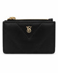 Victoria’s Secret Black Card Holder Wallet Keychain Gold Hardware
