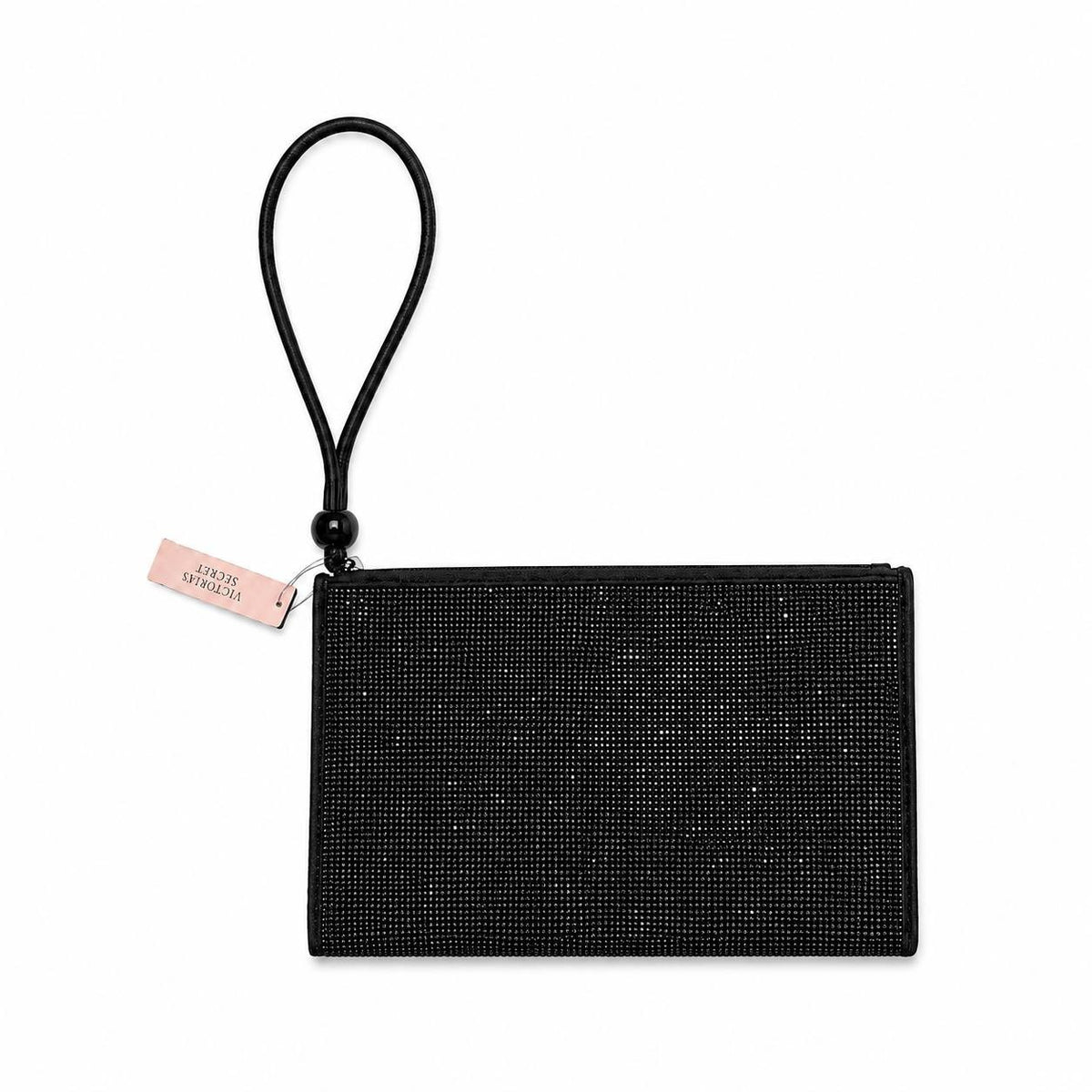 Victoria’s Secret Black Rhinestone Wristlet Pouch Clutch