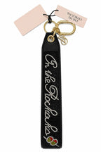 VS-CHERRY-BLK Victoria’s Secret Rhinestone Wristlet Keychain Cherry Black