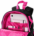 Victoria’s Secret PINK Black Hot Pink Backpack School Travel Bag
