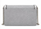 Victoria’s Secret Silver Glitter Crossbody Bag Chain Strap NWT
