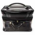 VS Victoria's Secret Black 4-Piece Makeup Bag Set Clear Case